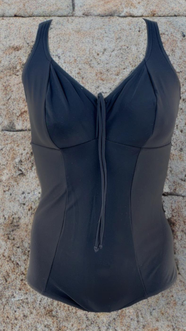 Μαγιό Ολόσωμο Μαύρο Retro 720