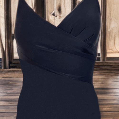 Μαγιό ολόσωμο μαύρο Κρουαζε 630