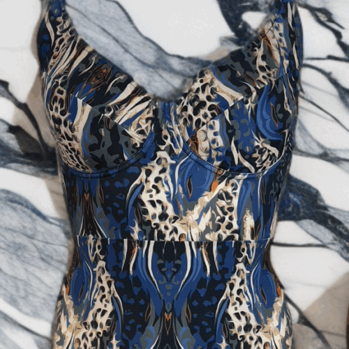 Ολόσωμο μαγιό τιγρέ Velma 620