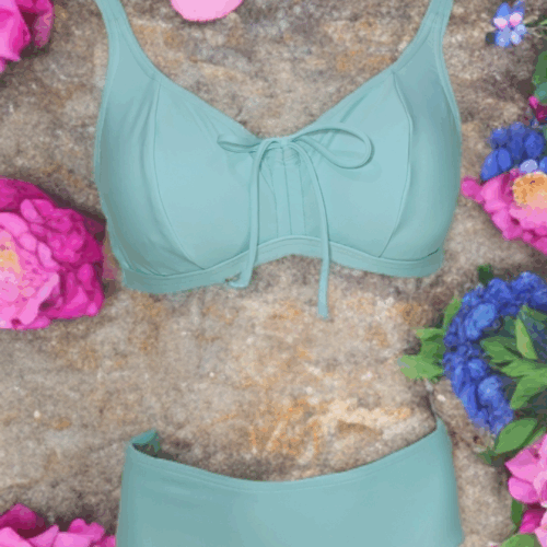 Μαγιό μπικίνι φυστικί ψηλομεσο Μαγιό μπικίνι φυστικί Russell 604