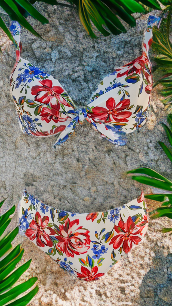 Μαγιό Μπικίνι Φλοράλ Amy 704