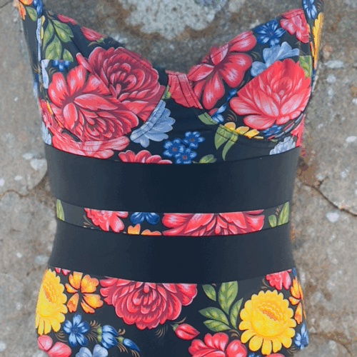 Μαγιό Ολόσωμο Λουλουδια Thira 724