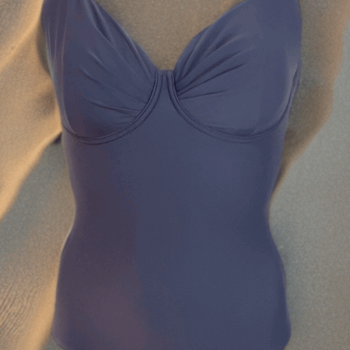 Μαγιό ολόσωμο μελιτζανί Riva 624