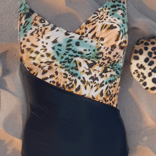 Μαγιό ολόσωμο λεοπάρ Κρουαζε 630