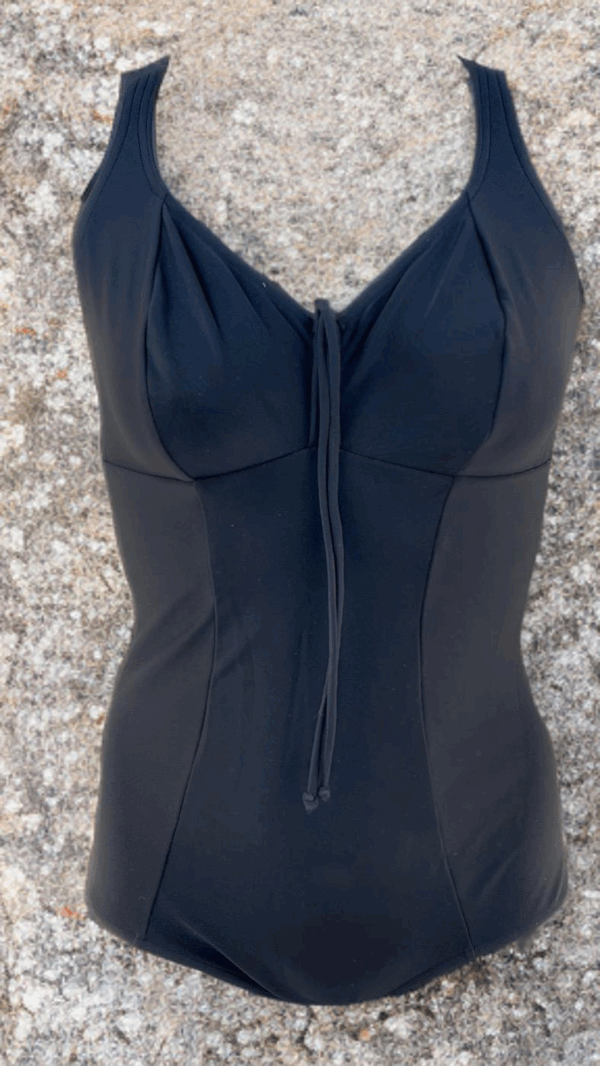 Μαγιό Ολόσωμο Μαύρο Retro 720