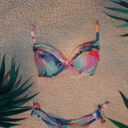 Μαγιό μπικίνι φλοραλ μωβ Copacabana 608