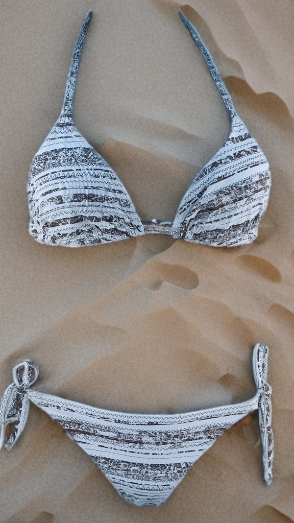 Μαγιό Τρίγωνο Ριγέ Άσπρο Votsi 726