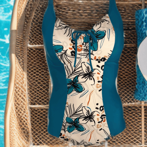 Ολοσωμο μαγιο φλοραλ Vintage Emilia 610