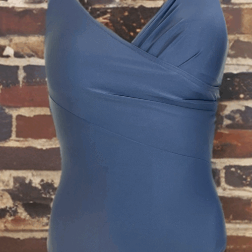 Μαγιό ολόσωμο μπλε Κρουαζε 630