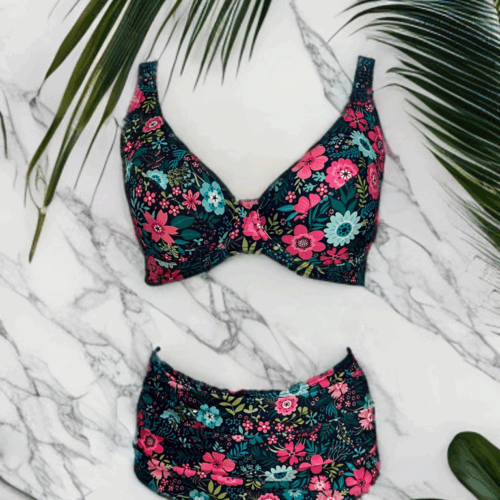 Μαγιό μπικίνι λουλούδια μικρά  Vintage 602