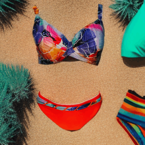 Μαγιό μπικίνι φλοραλ μωβ  Balconette 600