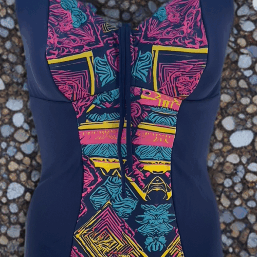 Μαγιό Ολόσωμο Εμπριμέ Retro 720