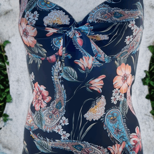 Ολόσωμο μαγιό λαχουρια μαύρο  Charlize 626