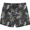 Βερμούδα αντρική  μαυρη τροπικαλ print