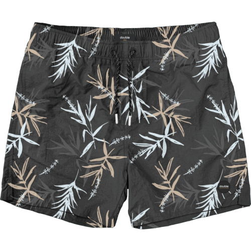 Βερμούδα αντρική  μαυρη τροπικαλ print