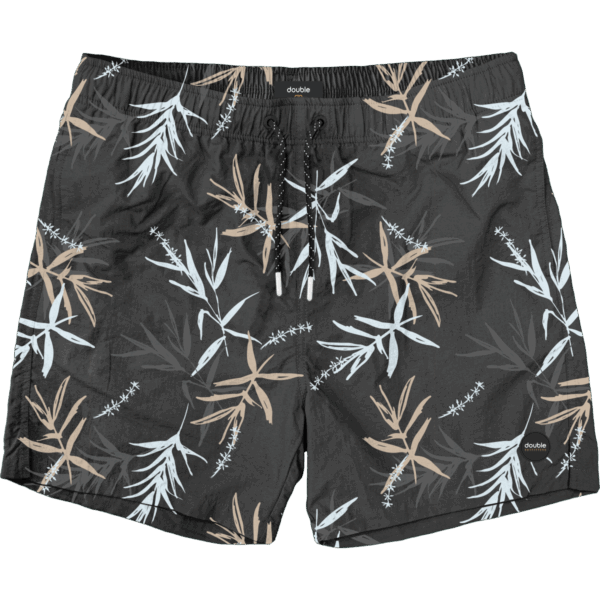 Βερμούδα αντρική  μαυρη τροπικαλ print