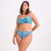Μπικίνι Tropical Tυρκουάζ Plus Size