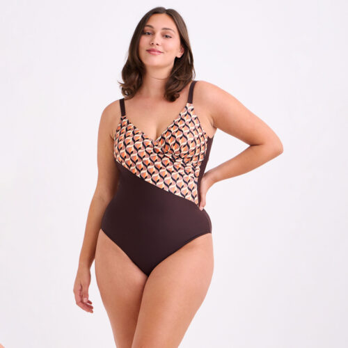 Ολόσωμο Μαγιό Chocolate Flame Plus Size