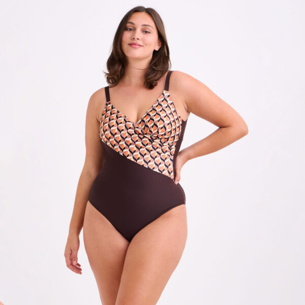 Ολόσωμο Μαγιό Chocolate Flame Plus Size