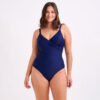 Ολόσωμο Μαγιό Navy Κρουαζέ Plus Size