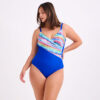 Ολόσωμο Μαγιό Tropical Rainbow Blue Plus Size