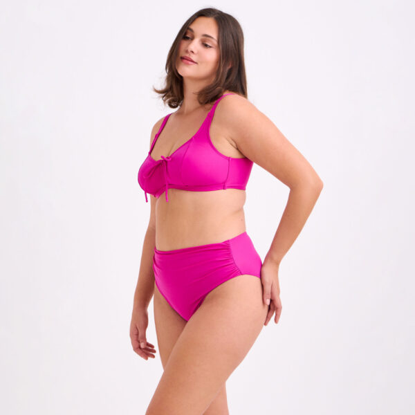 804M_1 Μπικίνι Fuchsia με Κορδόνι στο Μπούστο Plus Size