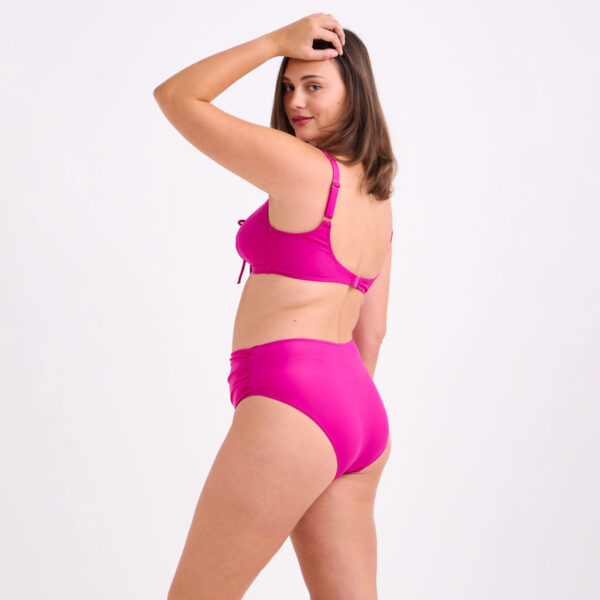 804M_2 Μπικίνι Fuchsia με Κορδόνι στο Μπούστο Plus Size