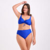 804R_1 Μπικίνι Royal Blue με Κορδόνι στο Μπούστο Plus Size