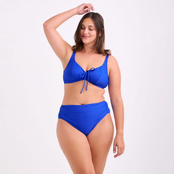804R_1 Μπικίνι Royal Blue με Κορδόνι στο Μπούστο Plus Size