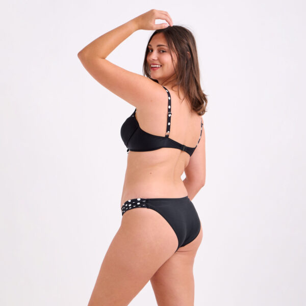 Μπικίνι Black Polka Dots με Δέσιμο στο Μπούστο