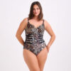 Ολόσωμο Μαγιό Animal Print Plus Size