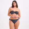Strapless Μπικίνι με ασπόμαυρο πουά