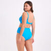 Μπικίνι Turquoise Ruffle με Ψηλόμεσο Σλιπ