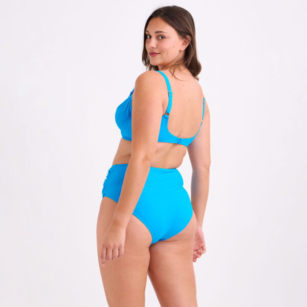 Μπικίνι Turquoise Ruffle με Ψηλόμεσο Σλιπ