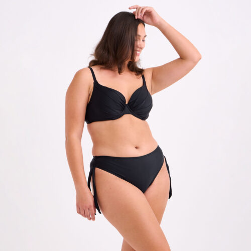 820B_1 Μπικίνι Black Classic με Δέσιμο στα Πλαϊνά